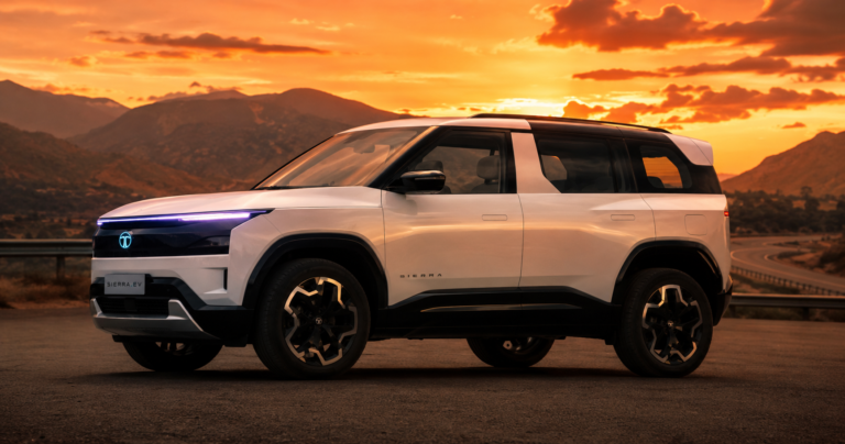 Tata Sierra EV 2026 front side view India launch price range fea
